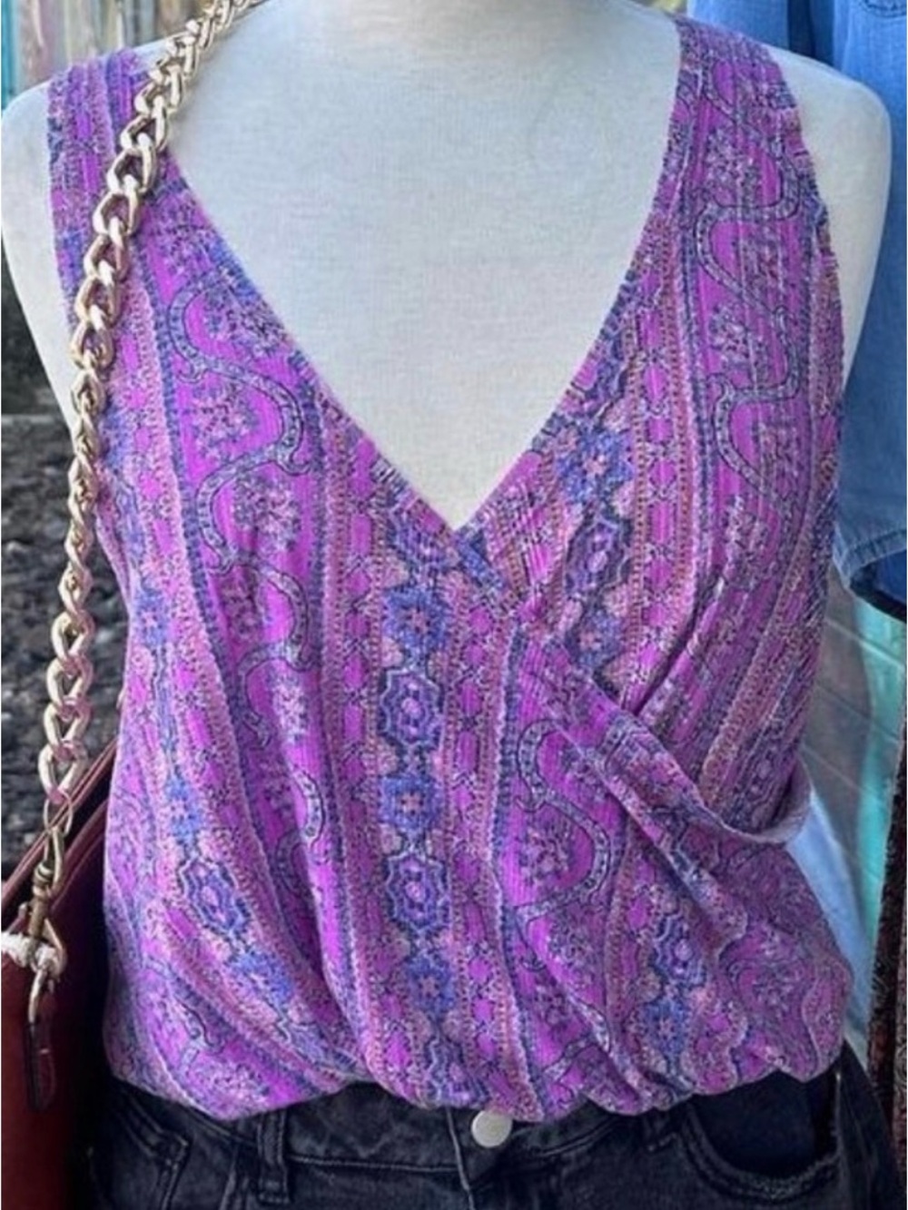 Free People twisted tank in Summer Bloom